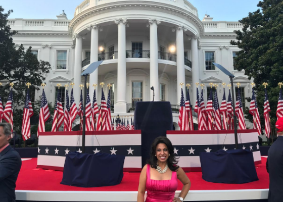 BRIGITTE AT WHITE HOUSE SOUTH LAWN