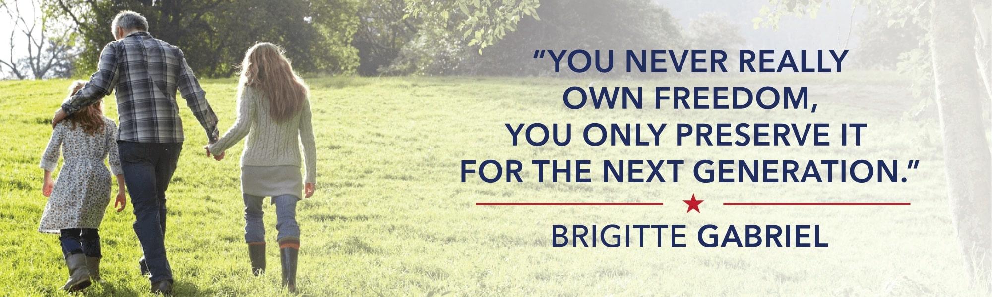 You never really own freedom...