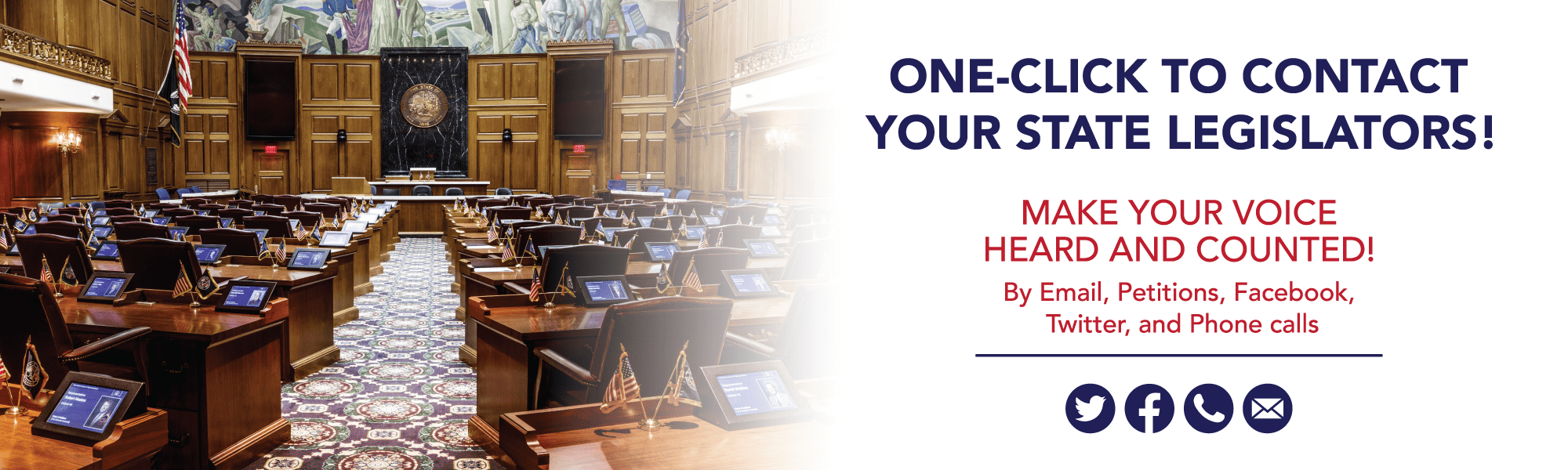 ONE-CLICK CONTACT TO YOUR STATE LEGISLATORS!