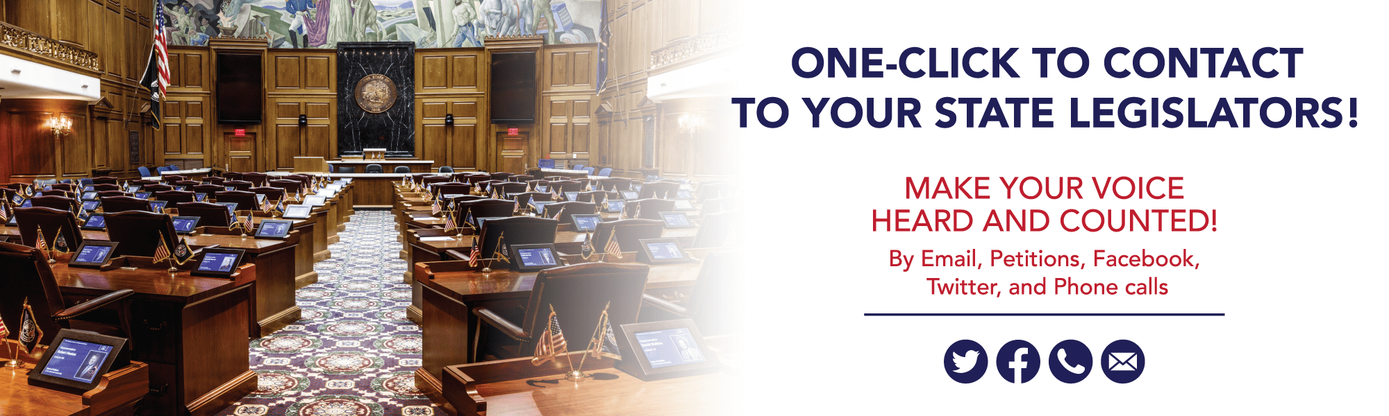 ONE CLICK TO CONTACT YOUR STATE LEGISLATORS